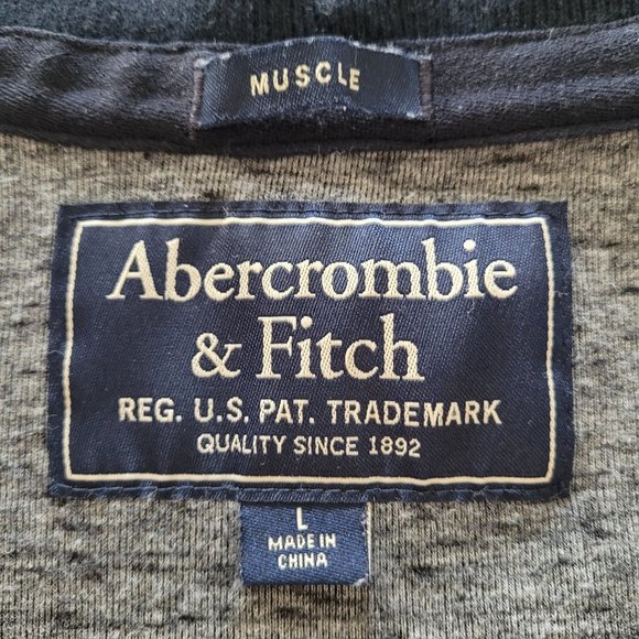 A&F Men's Grey/Blue Jacket - Size L - Picture 8 of 9